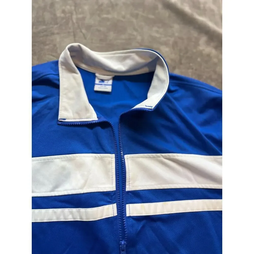 Starter Track Warm Up Jacket Full Zip Blue White XL‎